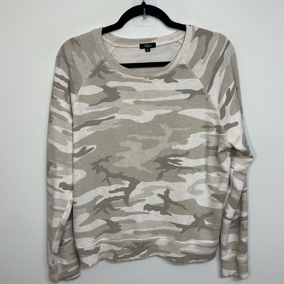 Rails Theo Oatmeal Camo Sweatshirt Medium‎ - Picture 3 of 7